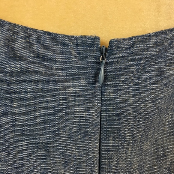 Liz Claiborne 12 Chambray Dress Linen Sleeveless - Picture 5 of 8